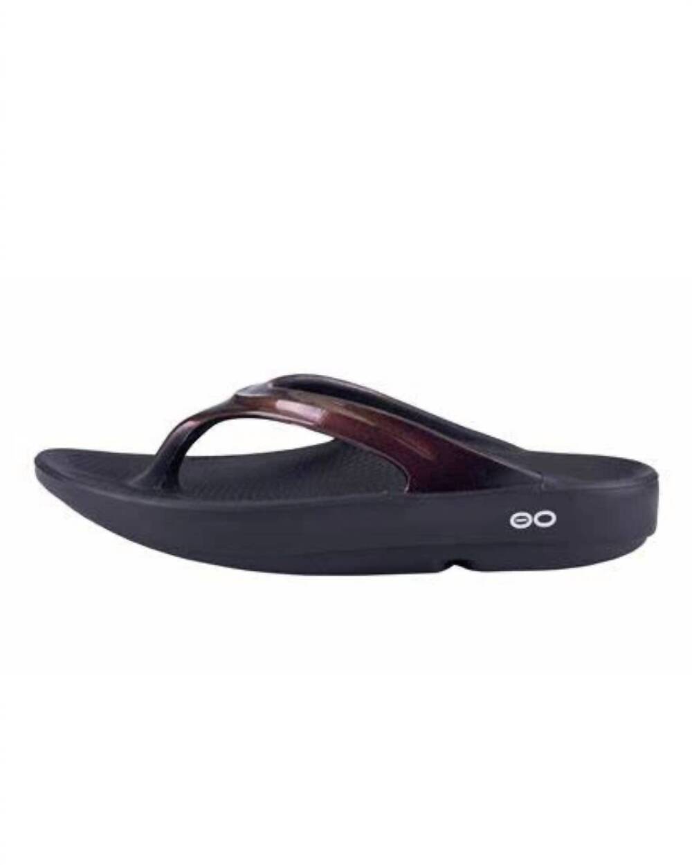 NEW OOFOS women's oolala luxe sandal in cabernet